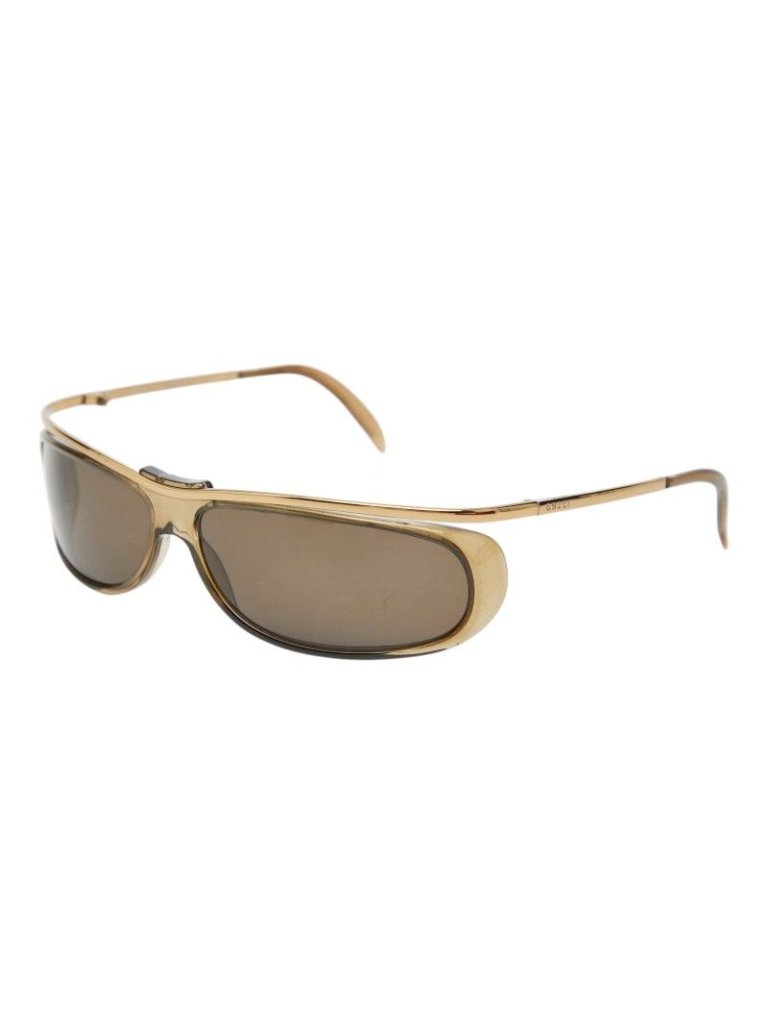 Gucci Sunglasses Eyewear S Clear Brown Gold Acetate Plated